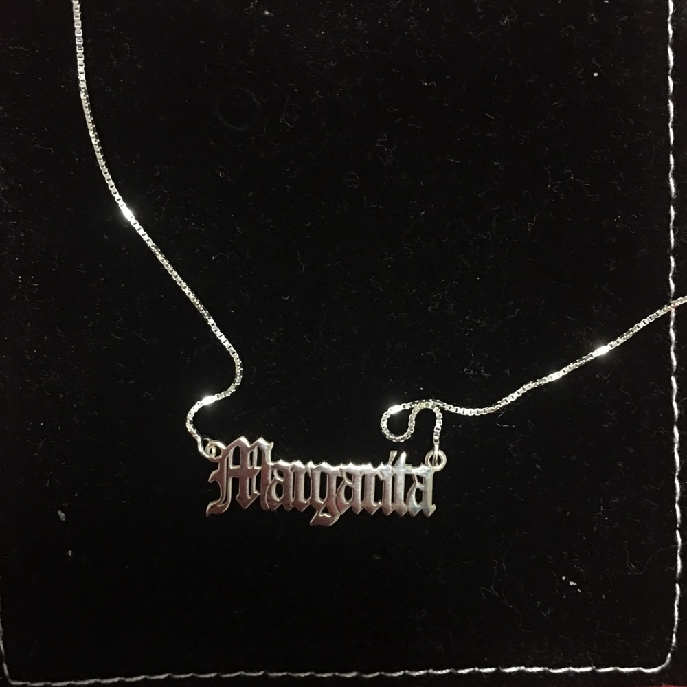 “Margarite” Name Plate Necklace